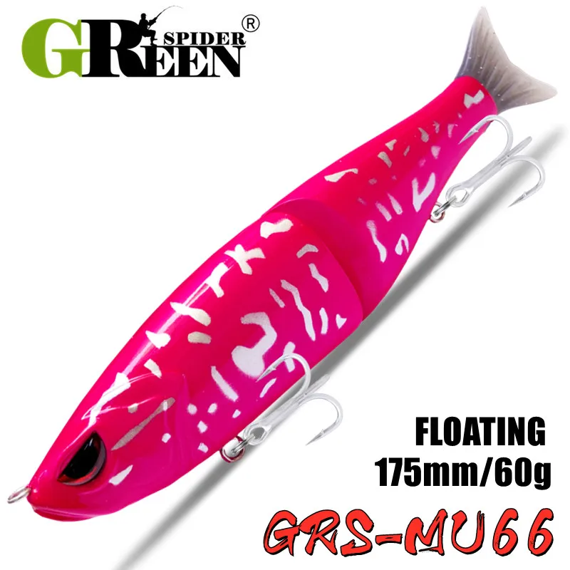 

GREENSPIDER 175 мм, 60 г, искусственная плавающая приманка, искусственная морская или плавающая пресноводная приманка с большими басами