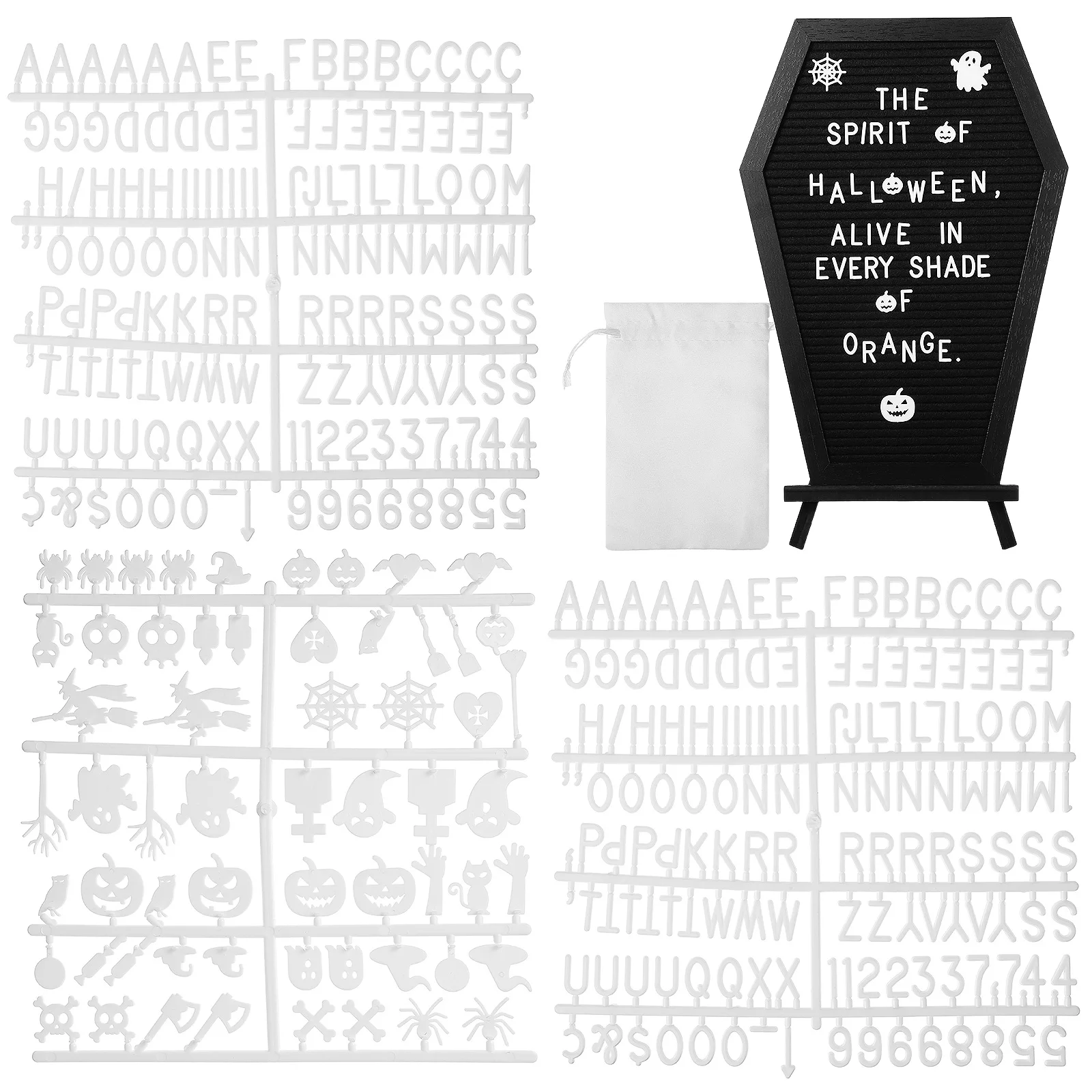 할로윈 장식 메시지 보드 편리한 메모 나무 프레임 편지 관 보드 장식 사무실