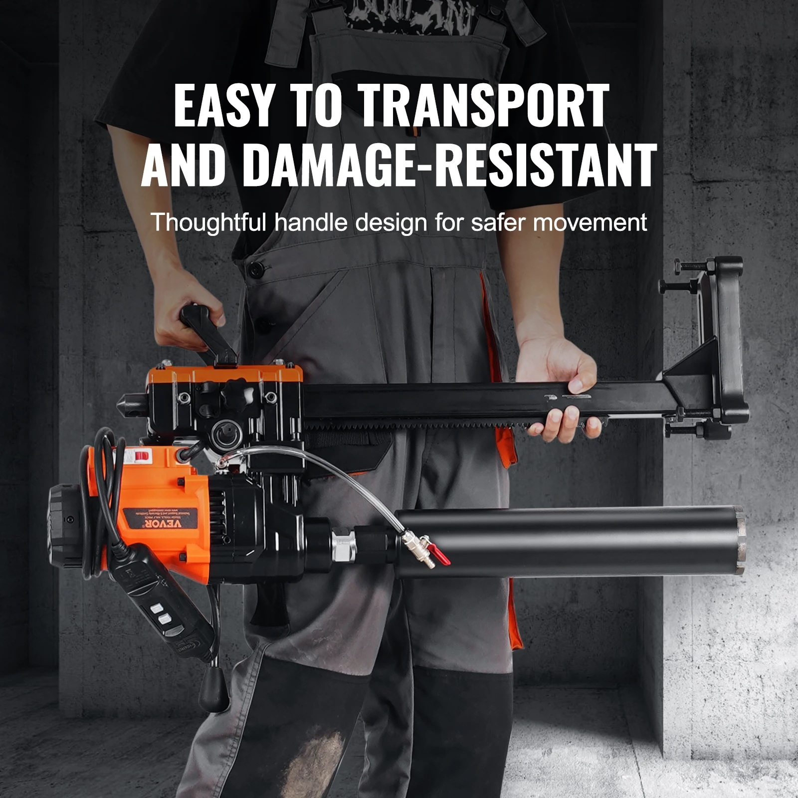 SucceBuy 3000W/3200W Core Drill Machine Drilling Diameter Diamond Stand Core Drill Rig Rugged Concrete Core Drill Wet Dry Use