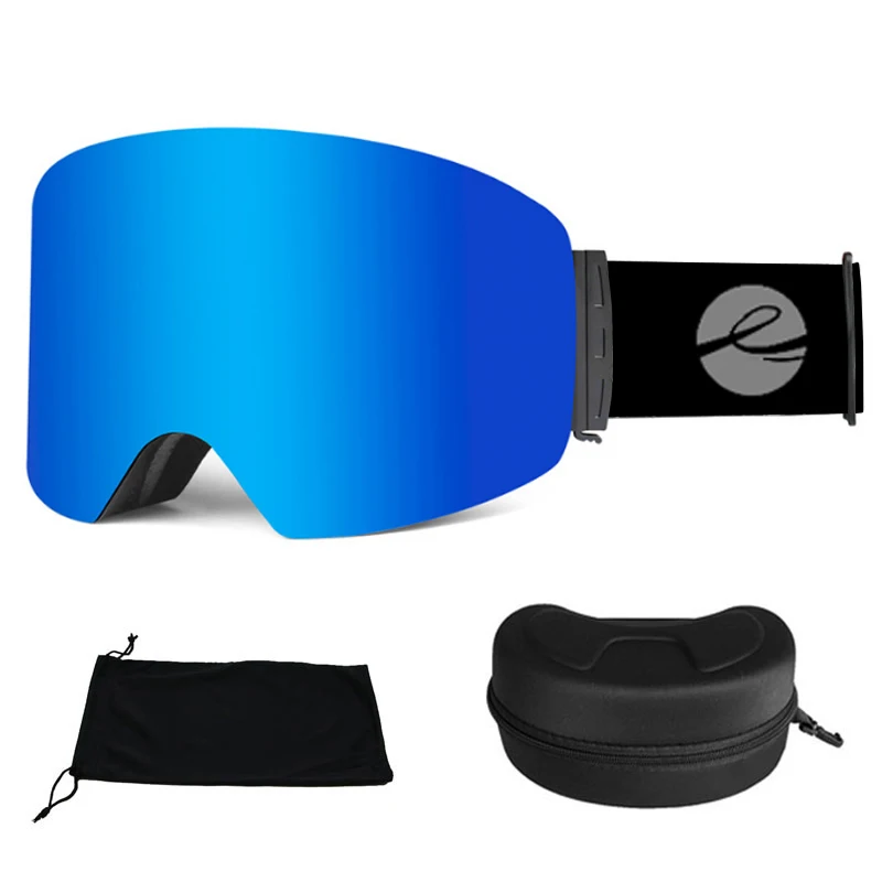 LOCLE OTG Ski Goggle Snowboard Mask For Men Women Ski Eyewear Anti-fog Cylindrical UV400 Motorcycle Snowmobile Glasses Adult 2