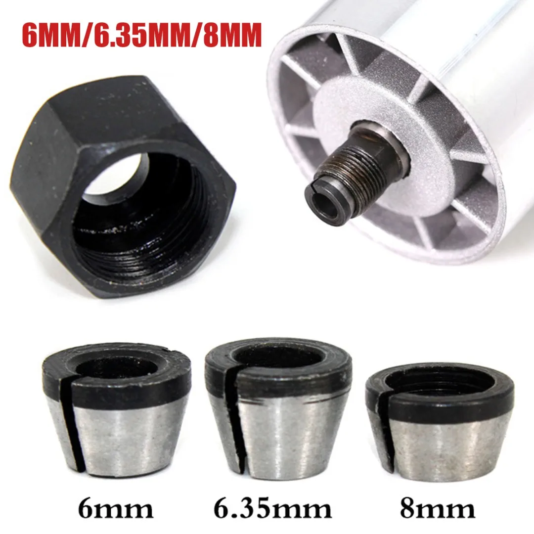 6mm 6.35mm 8mm Collet Chuck Adapter Engraving Trimming Machine Router