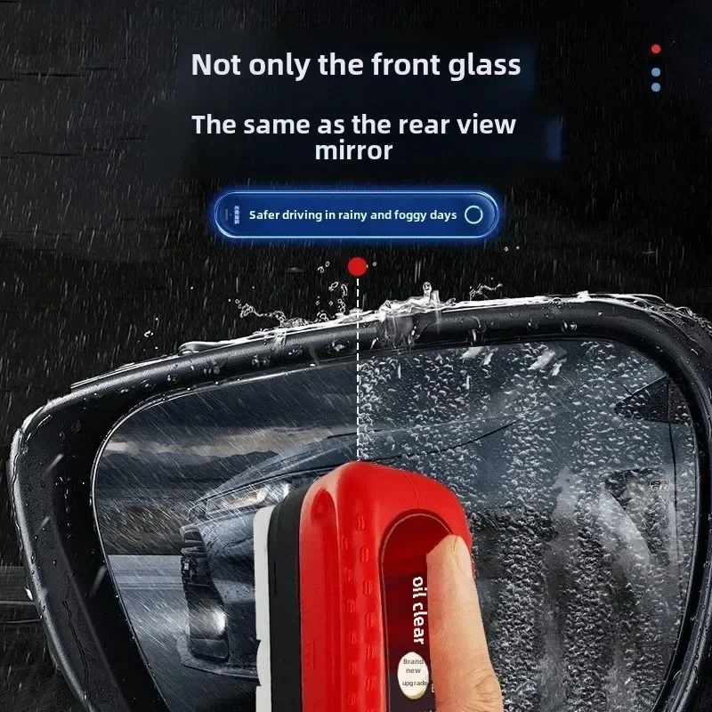 Car Windshield Cleaning Brush Glass Oil Film Remover Front Dashboard Side Window Rearview Mirror Cleaning Agent Water Repellent