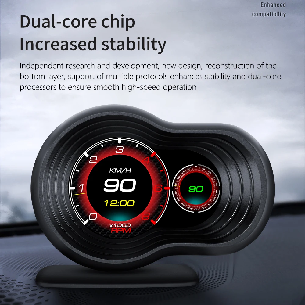 Head Up Display OBD2 Car HUD F9 Auto Smart Car On-board Computer Gauge Digital Speedometer Temperature Engine RPM Alarm