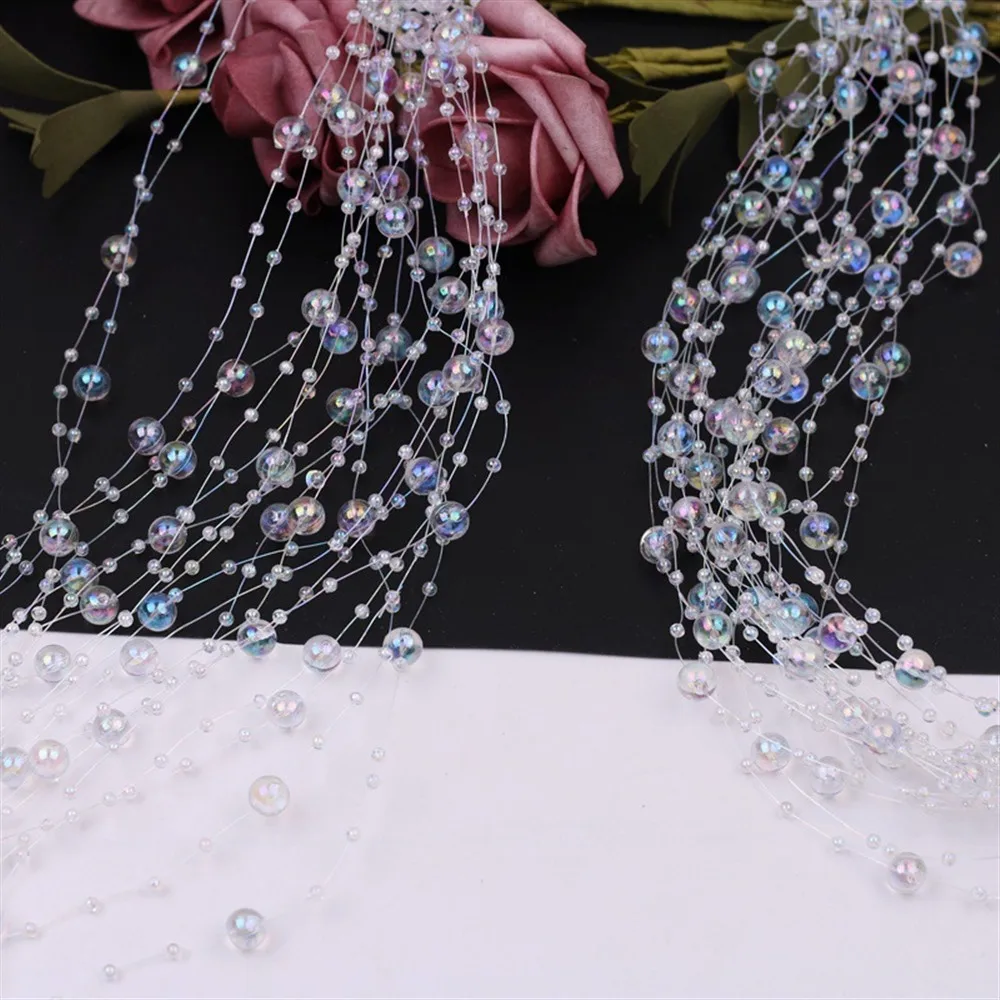 Fishing Line Artificial Pearls Beads Chain