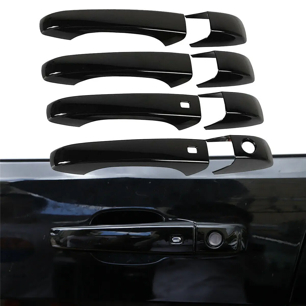 

4x Exterior Door Handle Cover Trim For Jeep Grand Cherokee Durango 2011-2019