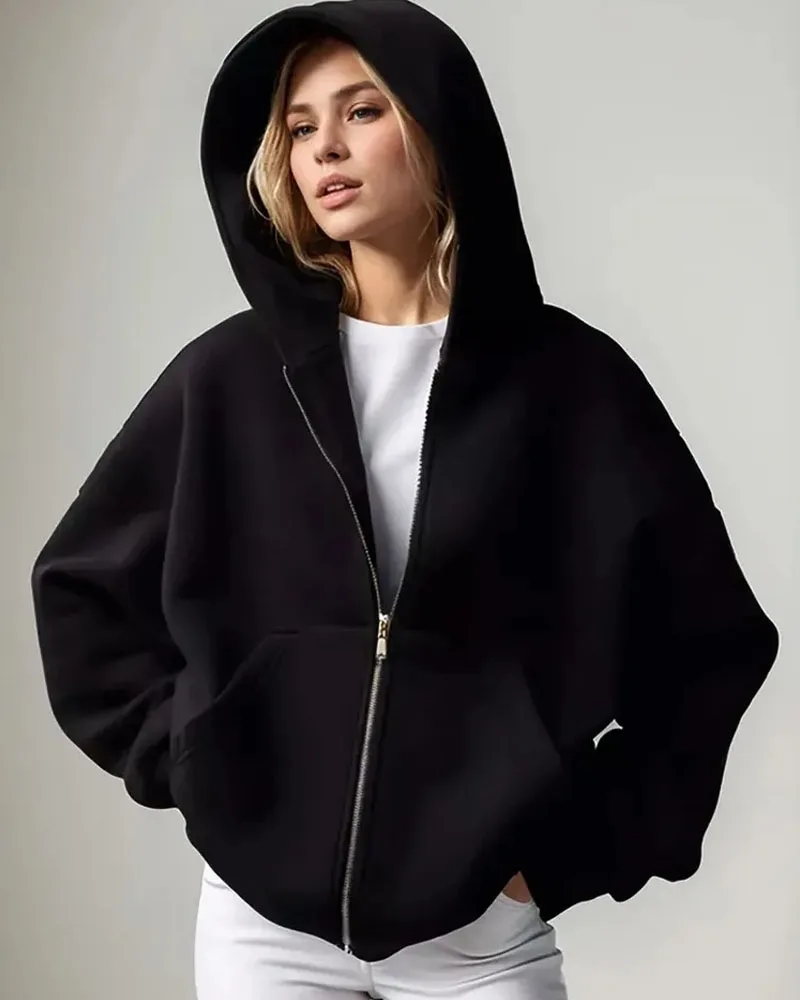 Cozy Oversized Zip-Up Hoodie