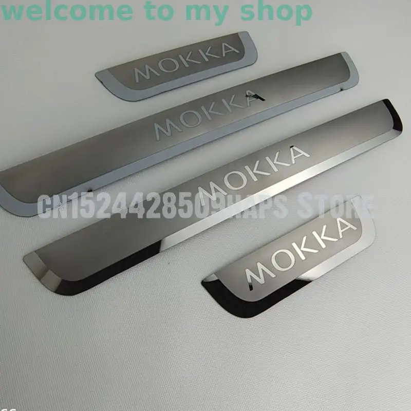 

Накладка на порог для Opel Mokka Vauxhall Mokka X 2012-2020, наклейка на педаль из нержавеющей стали, аксессуары для стайлинга автомобиля