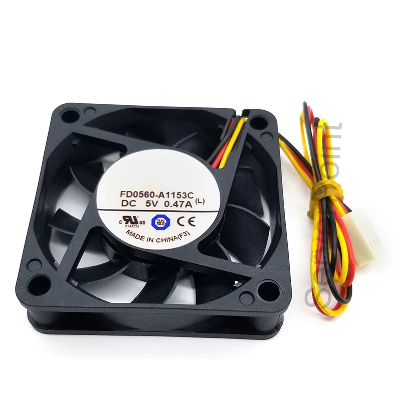 Original Autêntico para Arx Fd0560-a1153c Ventilador Refrigerador dc 5v 0.47a 60x60x15 mm 3-wire