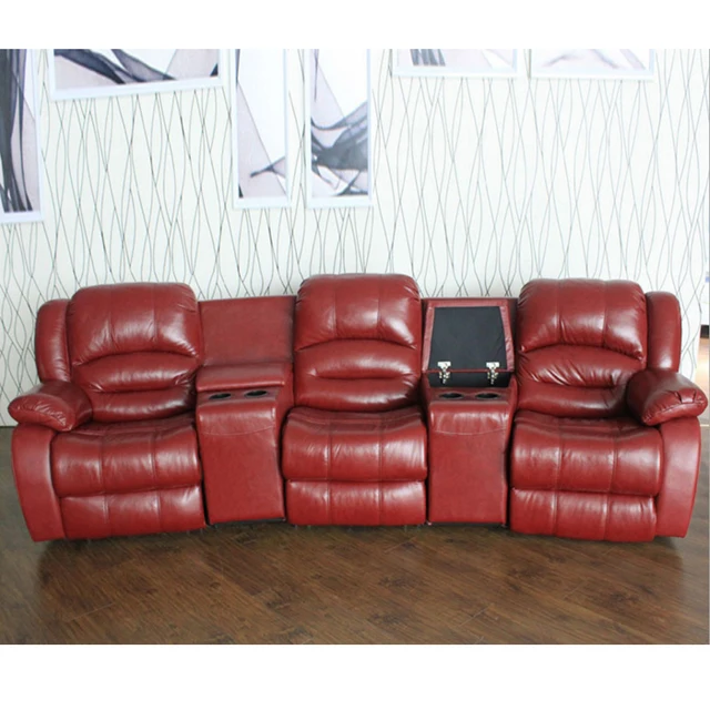 Linlamlim living room sofas set manual electric recliner italinan cow genuine leather couch retractable cinema sofa