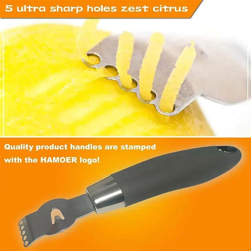 Lemon Citrus Zester Tool Cheese Grater for kitchen Gadget Stainless Steel blade Lemon Grater Zester Orange Citrus Peeler cheese grater