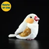 Grey Pearl Bird Plush Toy Zebra Finch Plushie Birds Plush Toys Lifelike Stuffed Animals Simulation Doll Toy For Kids 4