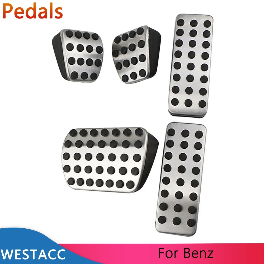 Car Accessories Car Pedals Pedal Cover Stainless Steel Pedal Cover Racing Pedals For Mercedes Benz A B CLA GLA GLE ML GL R W164 W166 X156 X164 X166 W251 W168 W169 W176 W245