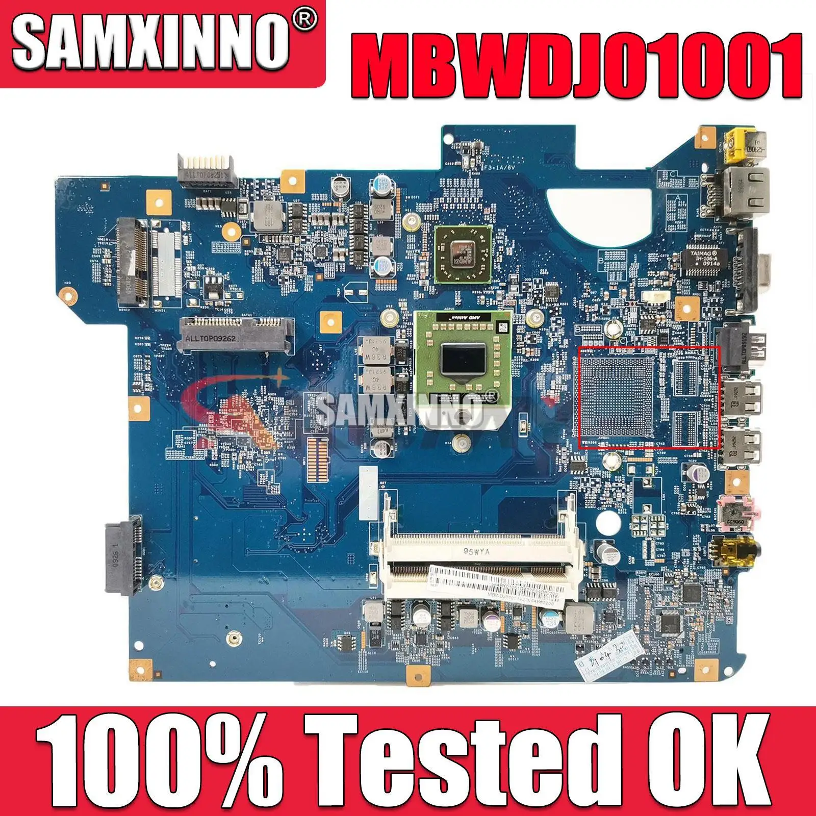 

For Acer GATEWAY NV52 MS2274 Notebook Mainboard MBWDJ01001 SJV50-PU 08260-1M 48.4BX04.01M DDR2 Laptop Motherboard