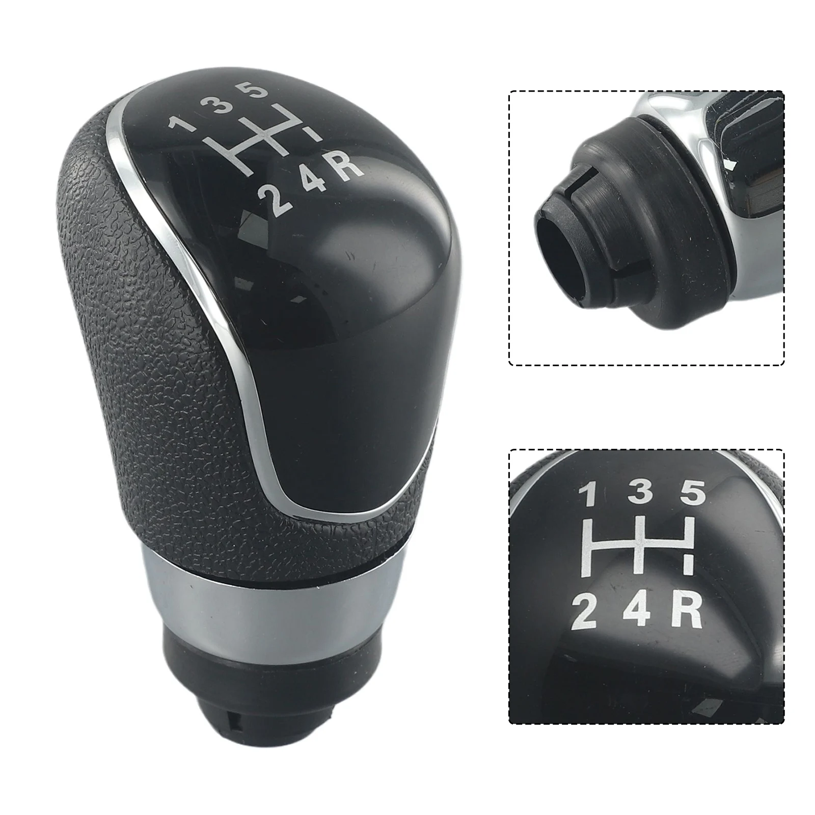 

5 Speed Knob Shift Car Manual Plastic Replacement Shifter Accessories Black For Ford Focus Fiesta Lever PU Leather Stick
