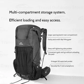 Naturehike Rock 2.0 Hiking Backpack 30L/45L/60L Large Capacity with Rain Cover Professional Outdoor Travel Trekking Shoulder Bag 2