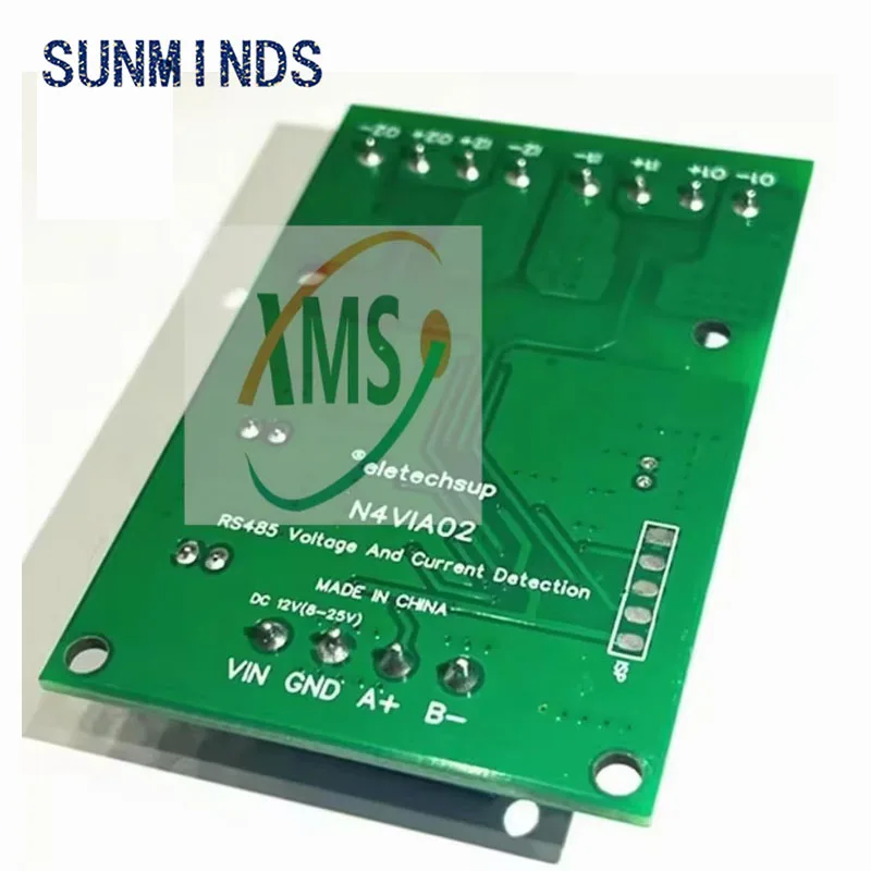 N4VIA02 DC 8-25V 3 IN 1 RS485 0-30V Voltage 0-5A Current Modbus RTU Current Voltage Meters Board signal measurement Collection