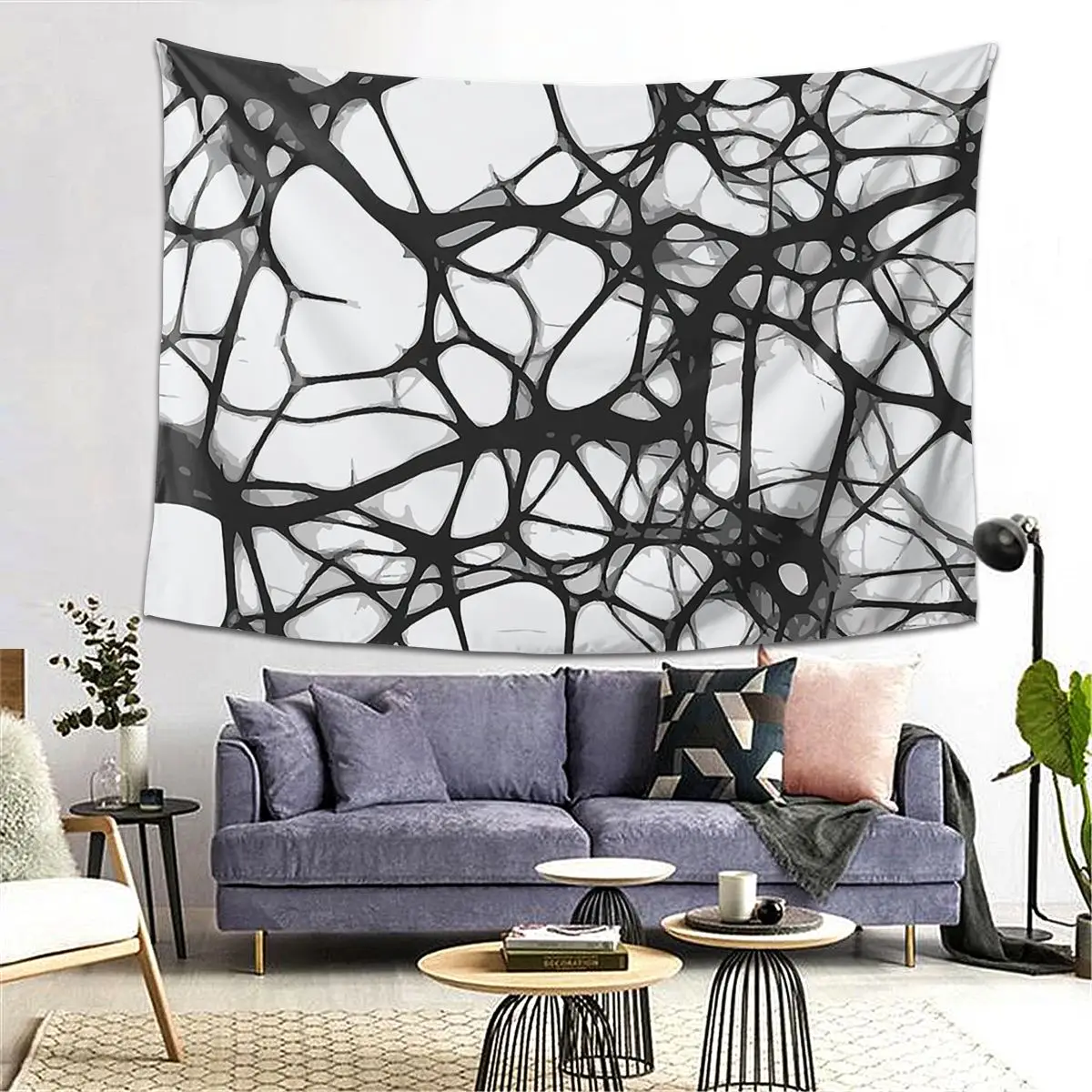 

Neuron Web Tapestry Decoration Art Aesthetic Tapestries for Living Room Bedroom Decor Home Funny Wall Cloth Wall Hanging