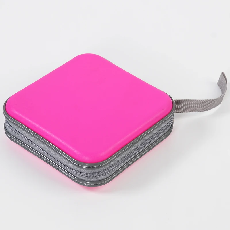 Compact and Durable CD/DVD Storage Case with Zipper - Portable Non-Slip Organizer for Home, Car, and Travel