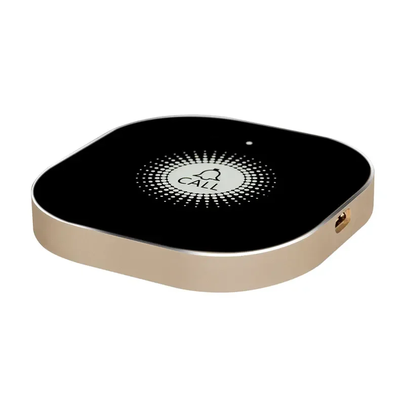 QWICALL Rechargeable Wireless Calling System Touch Sensitive Call Button Bell for Restaurant, Bar, Cafe, Hospital, Clinic