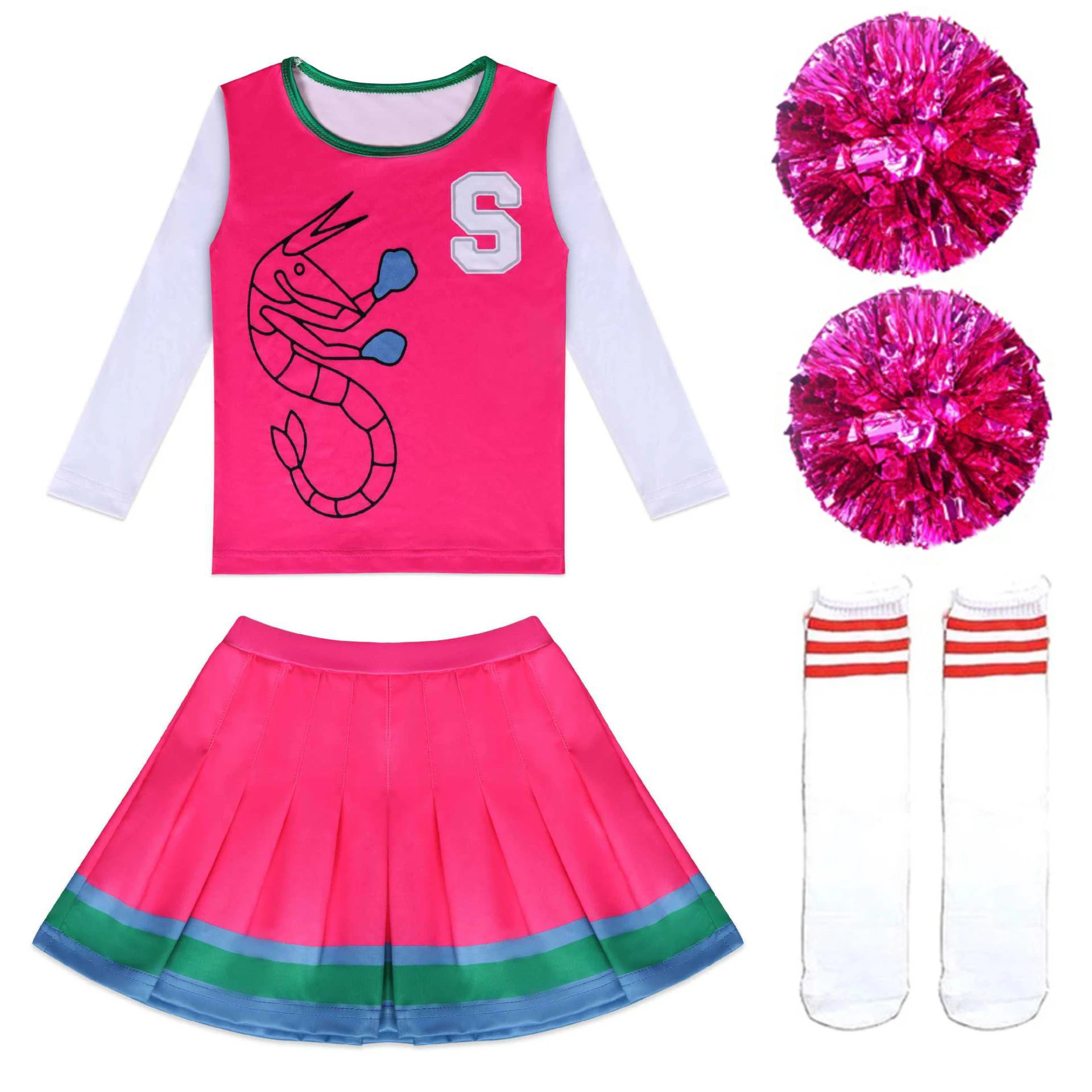 Girls Kids Halloween Cheerleader Costume Winifred Sanderson Zombies 3 Addison WOMEN Cosplay Sets Children Cheer Leader Outfits