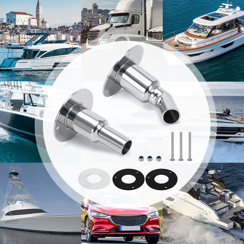 Stainless Steel Thru Hull Exhaust Skin Fitting Tube Pipe Socket Hardware Part Air Diesel Heater Marine Accessories Marine Hardware For Boat Marine Car Truck