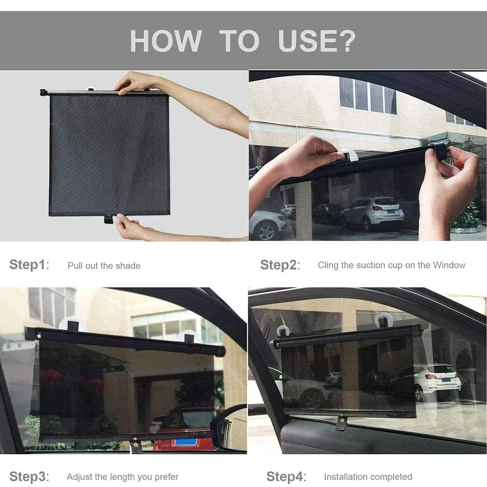 Car Windshield Stretch Suction Cup Sunshade Cover UV Protection Sun Visor Car Front Rear Side Windshield Heat Insulation Curtain car sunshade,windshield sunshade,windshield sun shade