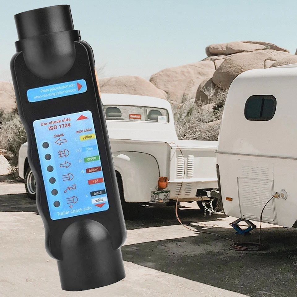 Strumento Tester per Rimorchio a 7 Pin, Yosoo Strumento Diagnostico per Tester di Connessione per Presa