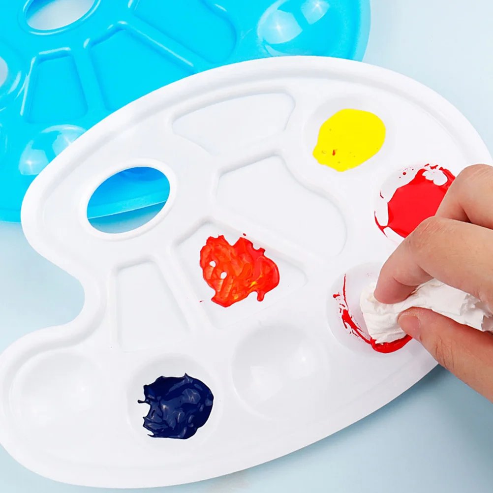 

12 Pcs Palette Plastic Watercolor Mixers Pallet Artist Paint Pigment Tray Multifunction Painting Supplies Trays