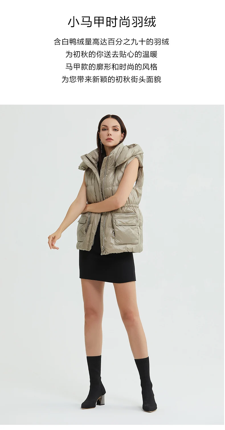 long puffer coat Short women's duck down vest winter and autumn fashion warmest winter coats for women