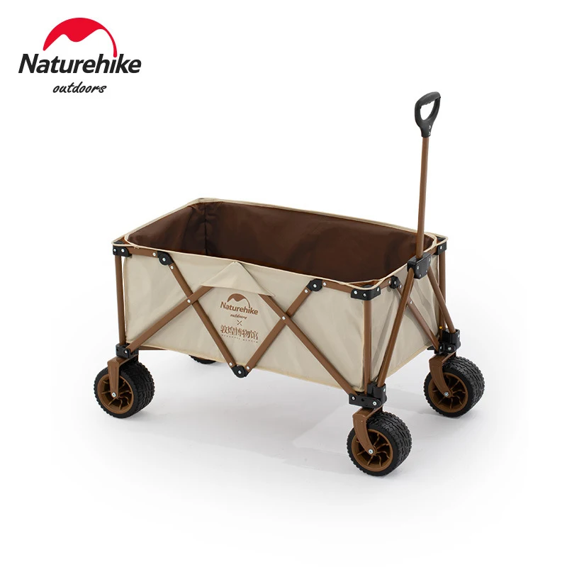 

Naturehike Portable Detachable Folding Four-Way Wide Wheel Trolley Outdoor Campground Car Picnic pull cart NH20PJ009001