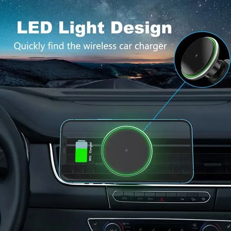Phone Holder Mobile Phone Holder Magsafe Magnetic Car Phone Holder for Audi A1 Sportback 8XA 8XF 2011-Wireless Charging for Iphone 12 13 Pro