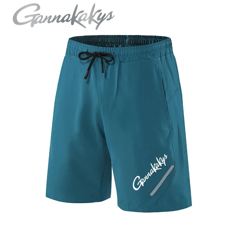 Summer Men's Fishing Shorts Hiking Training Sports Elastic Shorts Fitness Breathable Running Travel