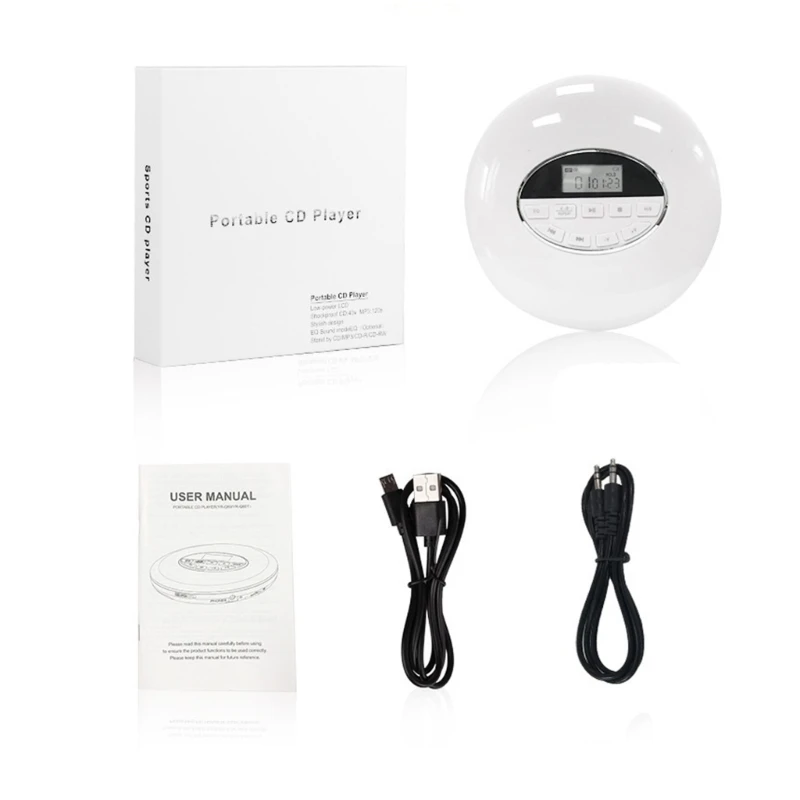 

XXUD Portable Player Walkman Anti-Skip Shockproof Player 2xAA/USB Powered Player Smooth Appearance