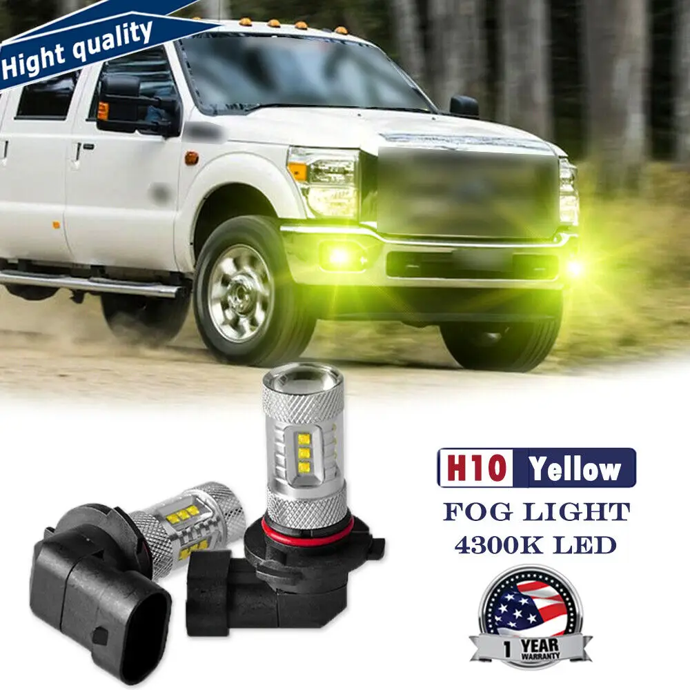 

2x Bright LED Fog Lights Upgrade Kit Yellow 80W For Ford F-150 99-17 F-250 01-15