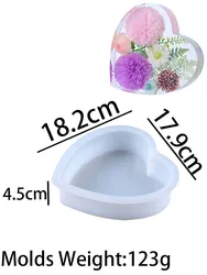 Heart Crystal Geometric 3D Silicone Mold for DIY Home Crafts and Decorations (Small heart)