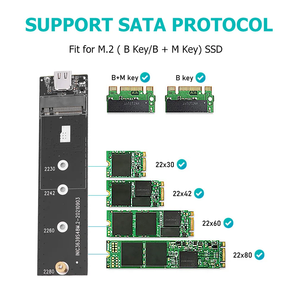 ޴ 6Gbps M.2 NGFF SATA  ϵ ũ ̽ 2230/2242/2260/2280 SSD ˷̴ ձ  ϵ ũ 