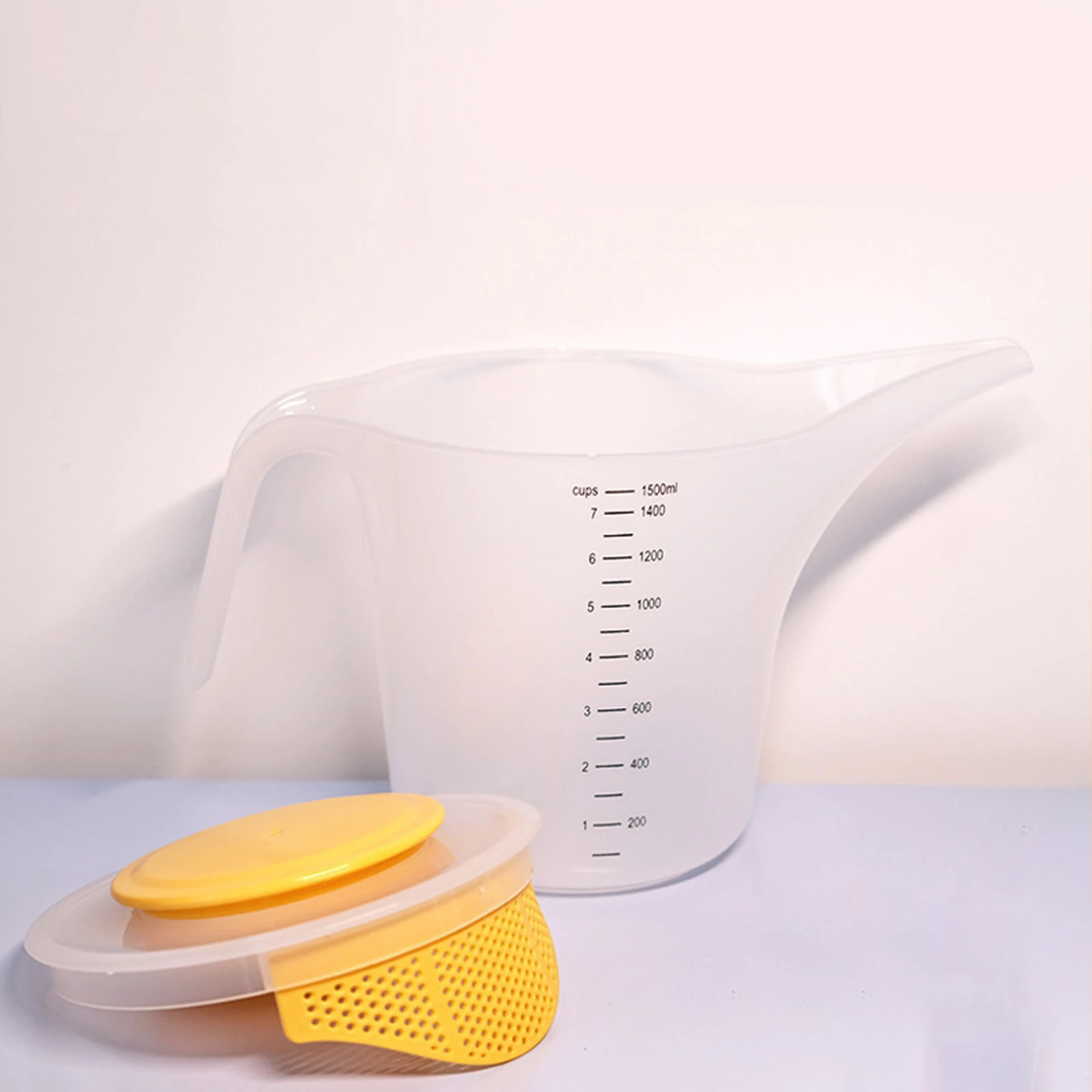 Kitchen Measuring Cup 1.5L Reusable Multifunctional with Scale Pouring Cup for Bakery Party Kitchen Tools Restaurant Cooking