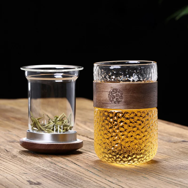 High Boron Silicon Tea Cup Set, Tea Separation, Belt Filter, Tea Making Cup, Office Men and Women's Drinking Cup, Household