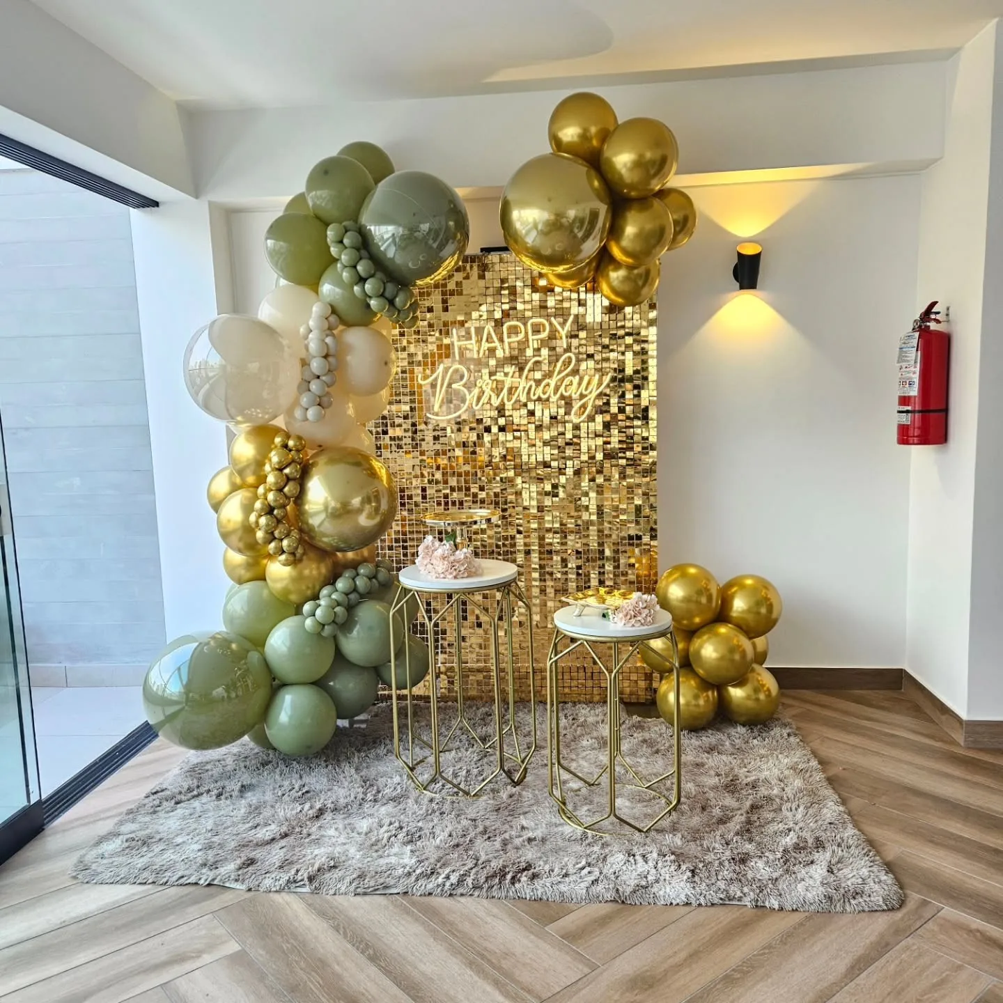 Birthday Backdrop 18 Pcs Decorative Glitter Panels Light Gold Shimmer Wall Backdrop Bling Photo Background Backdrop Birthday Party Decorations
