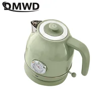 DMWD Household Retro Kettle Electric Water Boiler 1.7L Heating Pot  304 Stainless Steel Tea Pot Potable Coffee Pot Thermometer 2