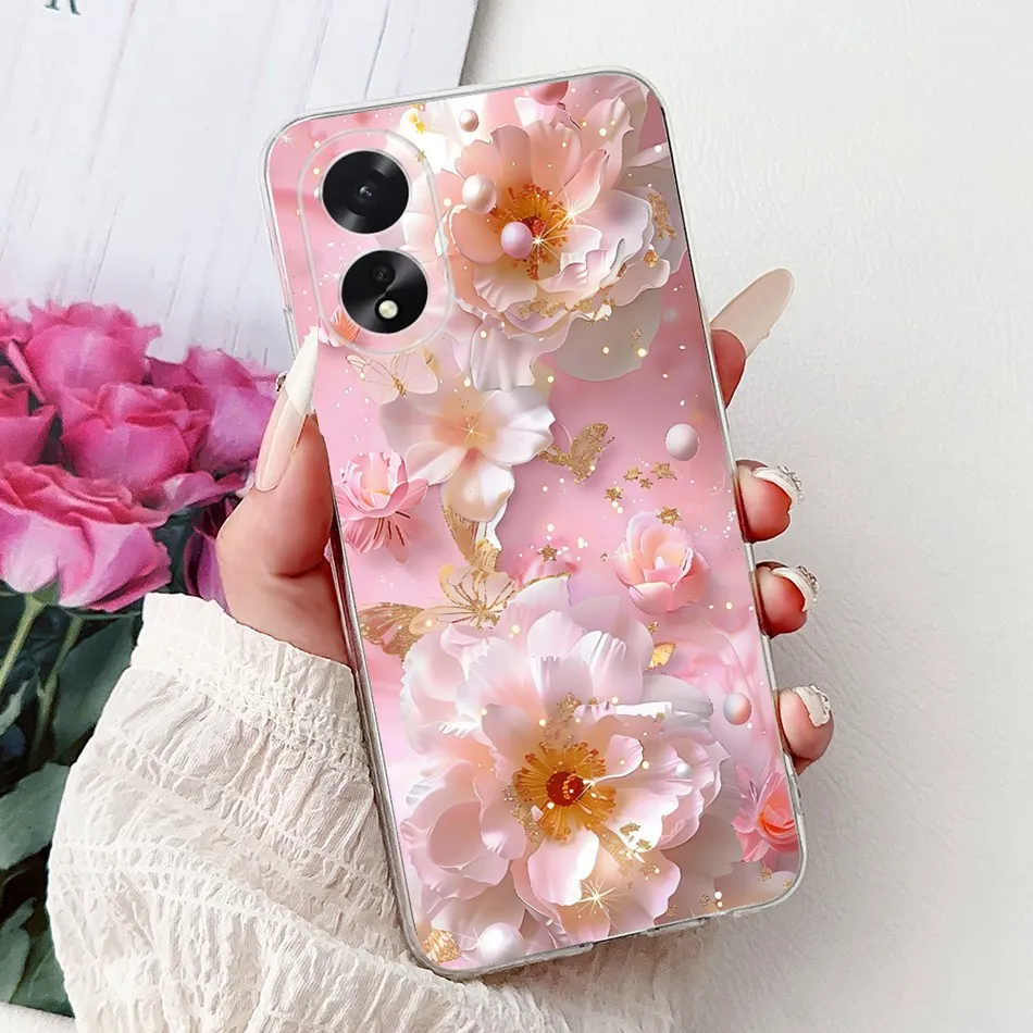 Elegant Floral Butterfly Soft Silicone Phone Case