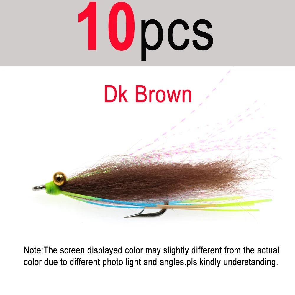 Haki Duratin Per Pesca In Mare 6 Mosche Da Pesca Crazy Charlie Bonefish | Per Acqua Salata, Ami Duratin, Colore Senape Mosche Bonefish Acqua Salata - Foto 4