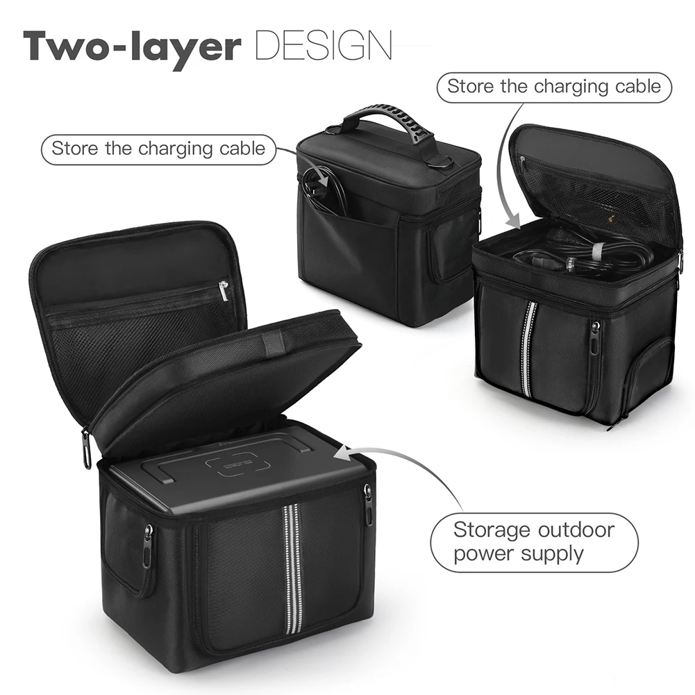 Solar Generator Travel Carrying Case with Handle - Protective Storage Bag