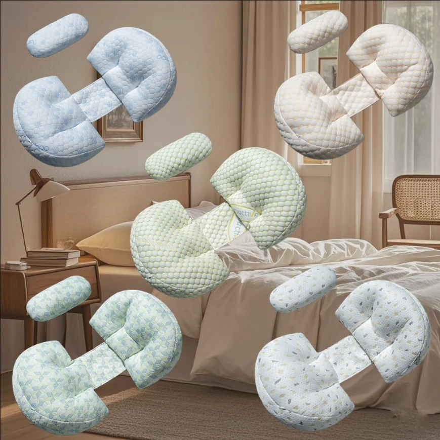Pregnancy Pillow Maternity U-shaped Waist Pregnant Body Pillow Soft Nursing Cushion Machine Washable Sleeping Bedding