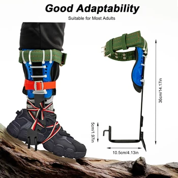 Tree Climbing Spike Set Portable Piercing Tree Climbing Tool with Safety Belt Load 100kg for Climbing Logging Picking Hunting 6