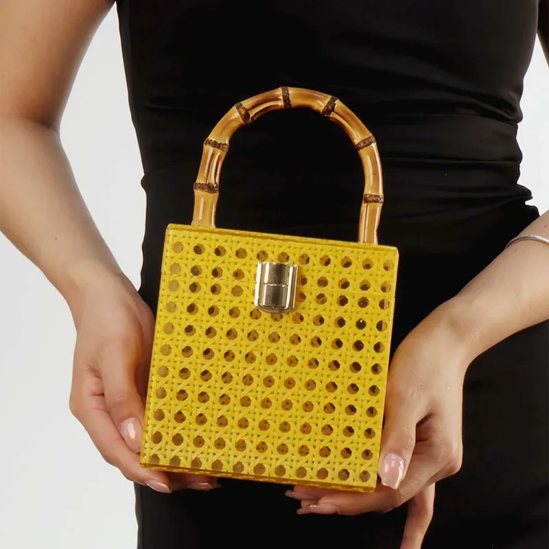 Acrylic Clutch Handbag Acrylic Bamboo Bag 2025 Fashion