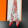 2024 New Luxury Polyester Silk Scarf Underwater World Print Women's All Seasons Decorative Thin Scarf Scarf Headband 90*5cm 6
