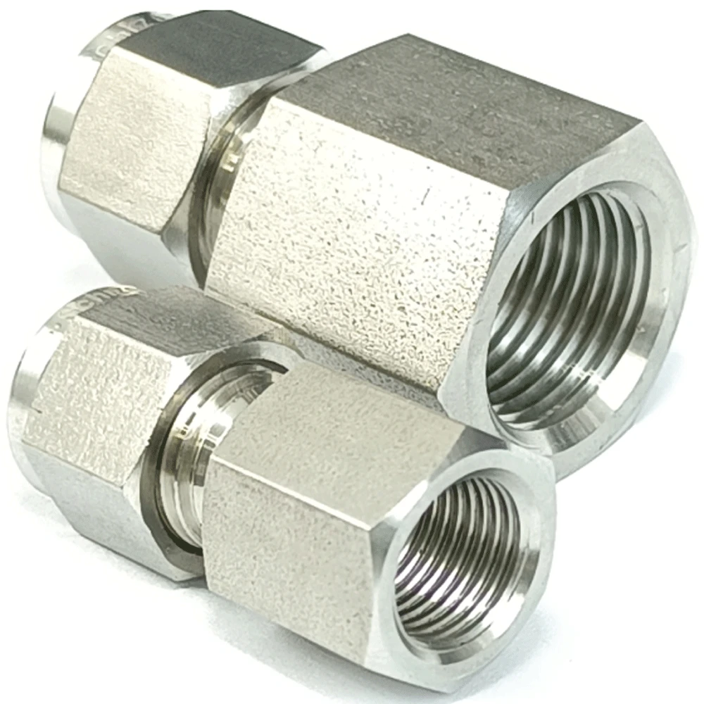 thumbnail image 2 of 2-Pack Brass Reducer Fittings - 1/2" Female To 3/8" Male NPT Thread Adaptors 2 of 13