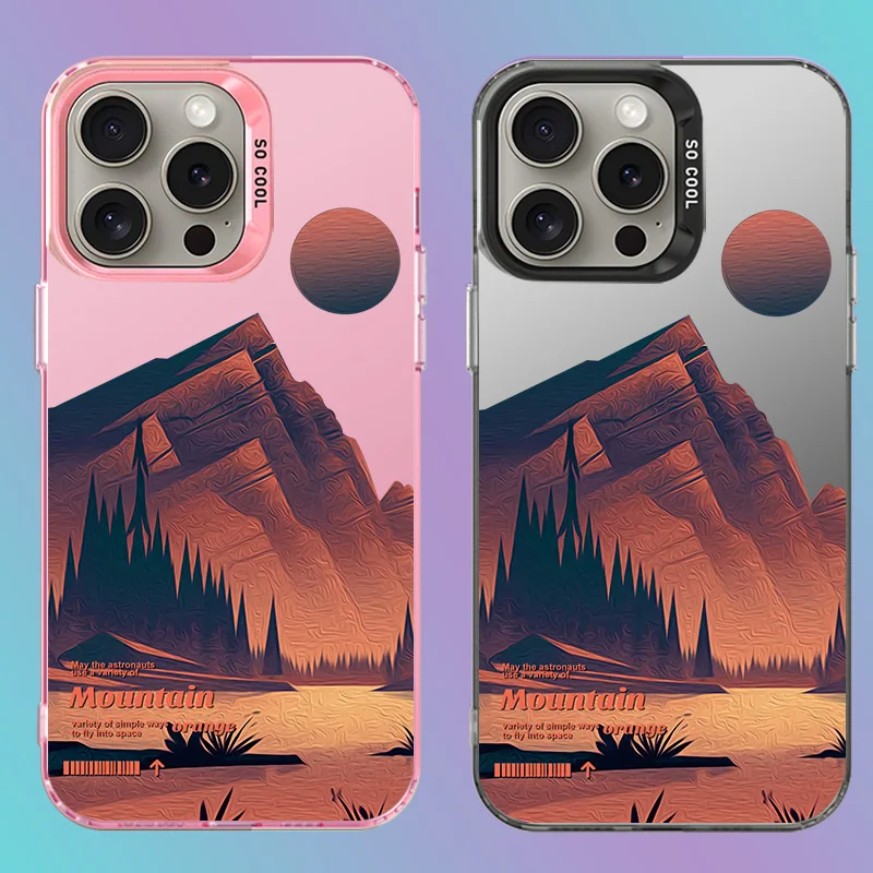 Custodia Per Telefono Per Xiaomi Redmi Note 12 12S 4G Pro Plus 5G Mountain Orange