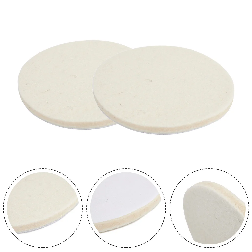 2pcs 1/2/3/4/5/6/7 Inch Polishing Pads Wool Felt Polishing Pad Wheel Backing Pad For Car Glass Stainless Steel Polish 3
